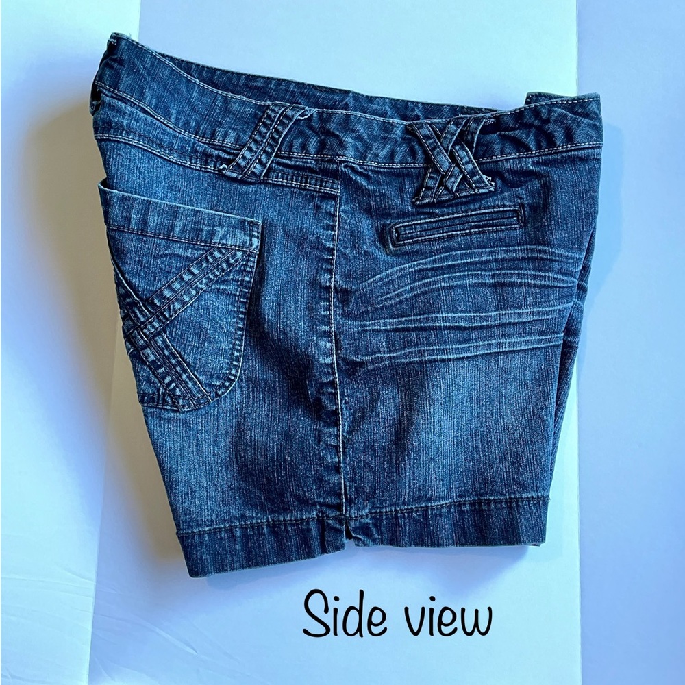 a.n.a Shorts, Size 12, Denim, Blue Jean, Womens, XX Belt loops, Distressed Line - Picture 9 of 13